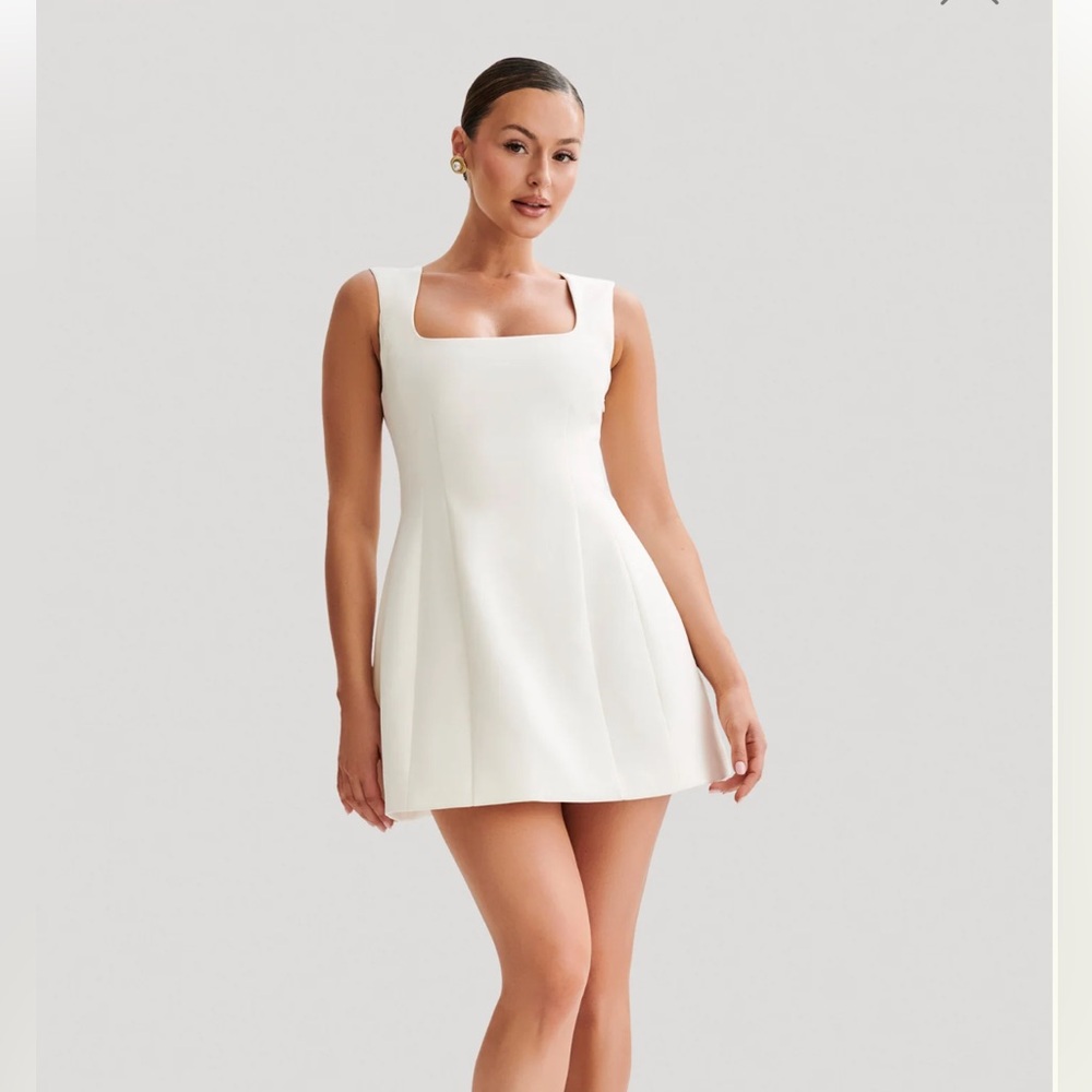 Meshki Lysandre White Mini Dress NWT